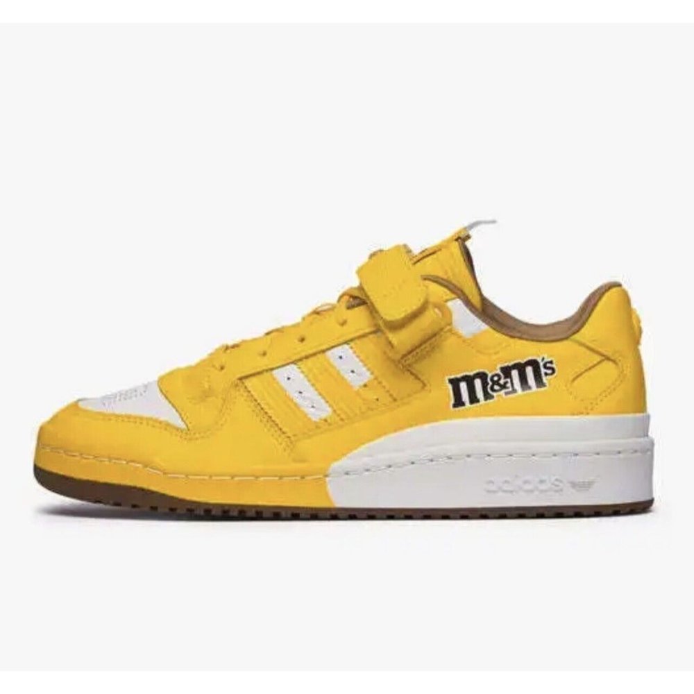 adidas Forum Low 84 x M&M's Shoes Yellow White GY6317 Men's Size 10.5 NEW